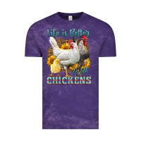 Cloud Purple Western Life Is Better With Chickens Vintage Tee - LillyAllenDesigns