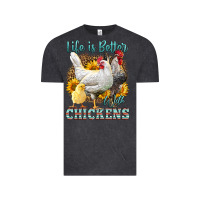 Vintage Black Western Life Is Better With Chickens Vintage Tee - LillyAllenDesigns