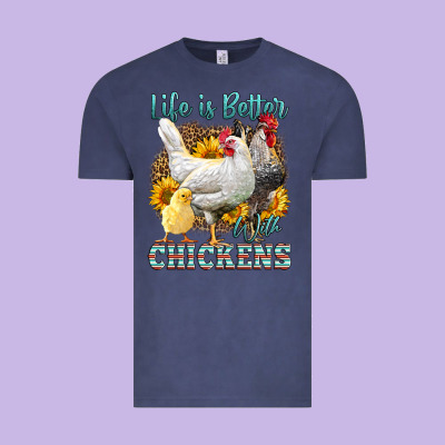 Western Life Is Better With Chickens Vintage Tee Designed By Lillyallendesigns