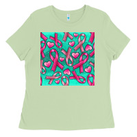 Matcha Cancer Ribbon with Heart Ladies Tee - texasbilliewilder