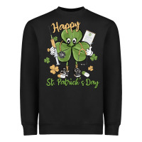 Black happy st. patrick's day Heavyweight Sweatshirt - MaliasSmallBusiness