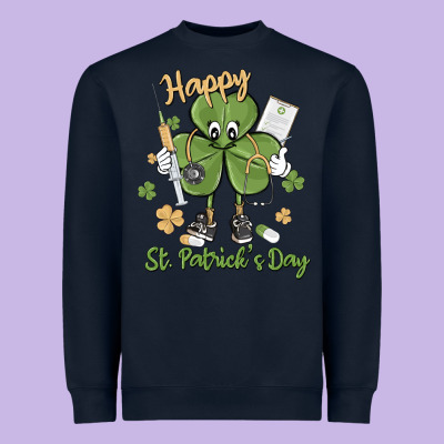 Happy St. Patrick's Day Heavyweight Sweatshirt Designed By Maliassmallbusiness