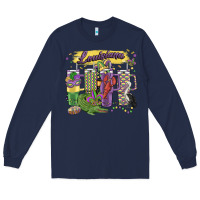 Navy obsessive cup disorder mardi gras Long Sleeve Tee - MaliasSmallBusiness