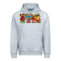 Heather Grey Peace love cinco de mayo Urban Hoodie - FaDigitalArtStudio