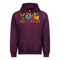 Mauve Wine Peace love cinco de mayo Urban Hoodie - FaDigitalArtStudio