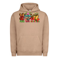 Pigment Burro Peace love cinco de mayo Urban Hoodie - FaDigitalArtStudio