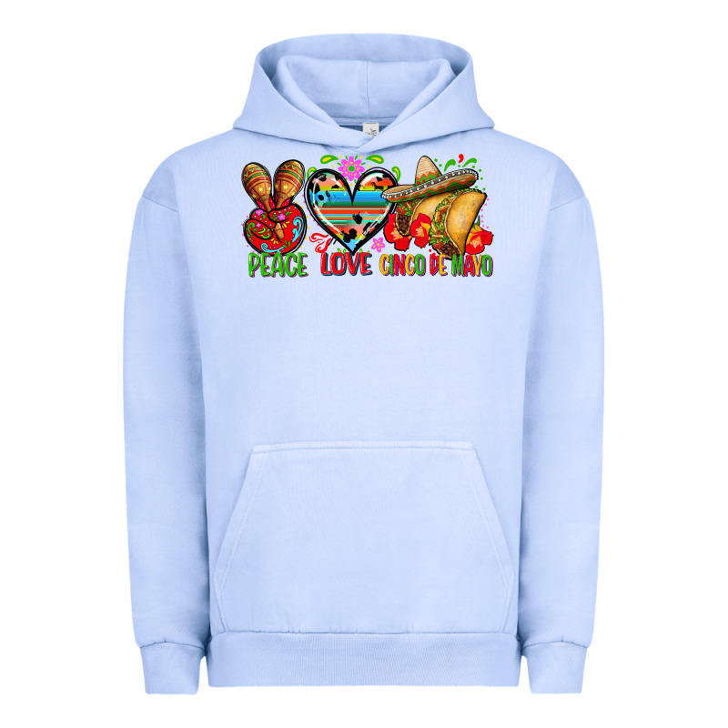 Peace Love Cinco De Mayo Urban Hoodie by FaDigitalArtStudio | Teevron