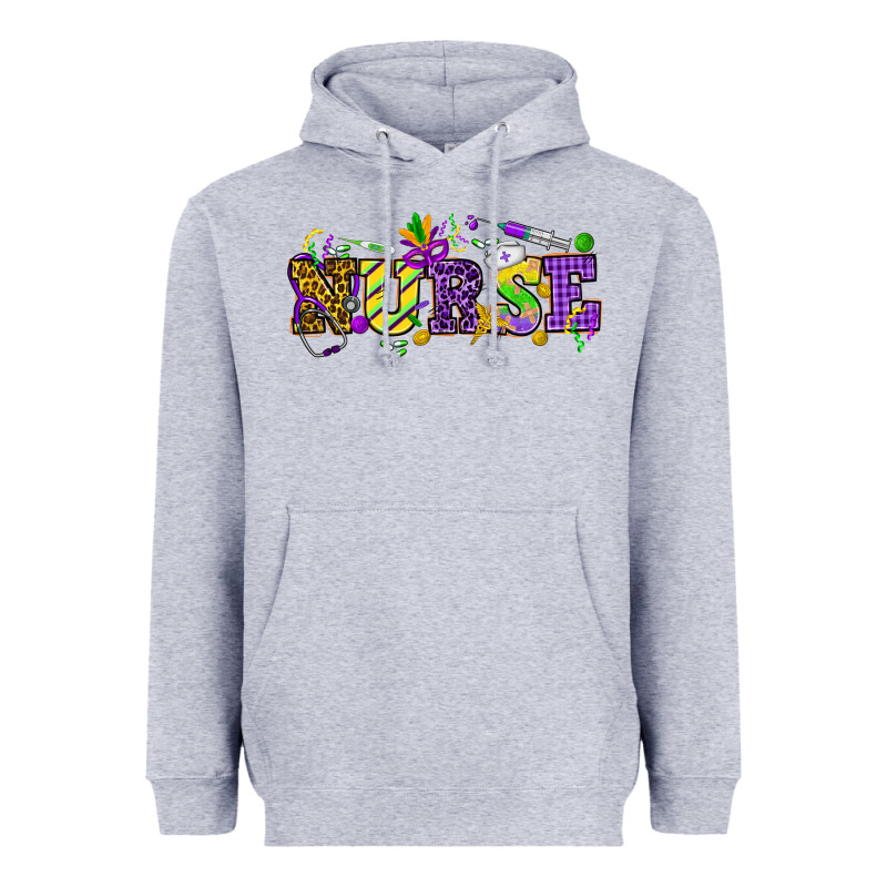 Mardi Gras Day Nurse Heavyweight Hoodie by NancyCooperArtShop | Teevron
