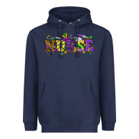 Navy Mardi Gras Day Nurse Heavyweight Hoodie - NancyCooperArtShop