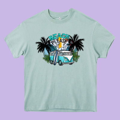 Beach Please Heavy Core Tee Designed By Sublimationcraftshop