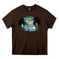 Chocolate Brown beach please Heavy Core Tee - SublimationCraftShop