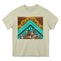 Mossy western  sunflower turquise gemstone  tumbler Heavy Core Tee - BarkalooDesign