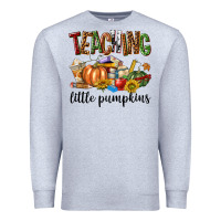 Heather Grey Teaching Little Pumpkins Premium Sweatshirt - texasbilliewilder