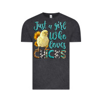 Vintage Black Western Just A Girl Who loves Chicks Vintage Tee - LillyAllenDesigns