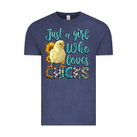 Vintage Denim Western Just A Girl Who loves Chicks Vintage Tee - LillyAllenDesigns