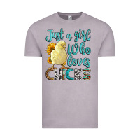 Vintage Zinc Western Just A Girl Who loves Chicks Vintage Tee - LillyAllenDesigns