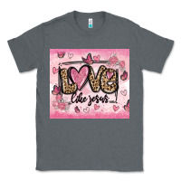 Charcoal Heather love like jesus Classic Tee - MaliasSmallBusiness
