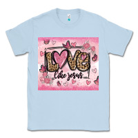 Dusty Blue love like jesus Classic Tee - MaliasSmallBusiness