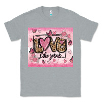 Heather Grey love like jesus Classic Tee - MaliasSmallBusiness