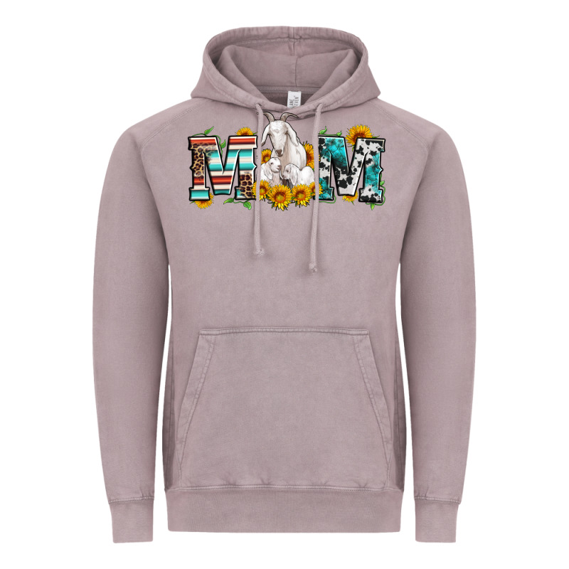Goat Mom Serape Leopard Cowhide Goat Family Vintage Hoodie by Artiststas | Teevron