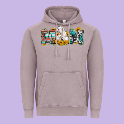 Goat Mom Serape Leopard Cowhide Goat Family Vintage Hoodie Designed By Artiststas