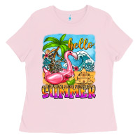 Hello Summer Skeleton Ladies Tee | Teevron