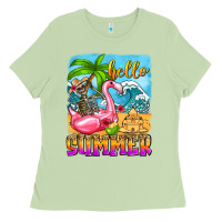Matcha hello summer skeleton Ladies Tee - Zillion Design Studio