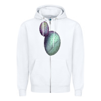 White Opunthia Santa Rita Cactus Zipper Hoodie - LillyAllenDesigns