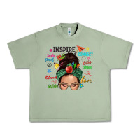 Oil Green Teacher messy bun caucasian Urban Heavy Tee - NancyCooperArtShop