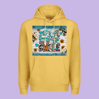 It’s A Beautiful Day To Smile Premium Hoodie Designed By Jahusdesignshop