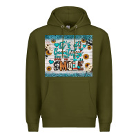 Army Green it’s a beautiful day to smile Premium Hoodie - JahusDesignShop