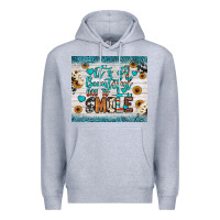 Heather Grey it’s a beautiful day to smile Premium Hoodie - JahusDesignShop