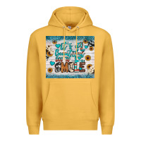 Mustard it’s a beautiful day to smile Premium Hoodie - JahusDesignShop