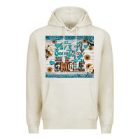 Oatmeal Heather it’s a beautiful day to smile Premium Hoodie - JahusDesignShop