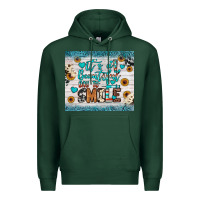 Sports Green it’s a beautiful day to smile Premium Hoodie - JahusDesignShop