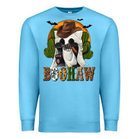 Ocean Blue Boohaw Western Premium Sweatshirt - texasbilliewilder
