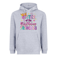Heather Grey sister of the birthday princess Heavyweight Hoodie - NancyCooperArtShop