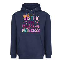Navy sister of the birthday princess Heavyweight Hoodie - NancyCooperArtShop