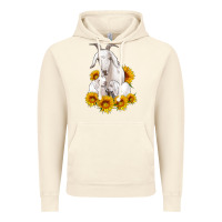 Vintage Artic goat family with sunflowers Vintage Hoodie - Artiststas