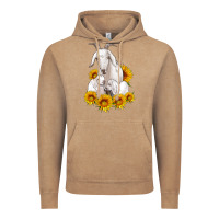 Vintage Coffee goat family with sunflowers Vintage Hoodie - Artiststas