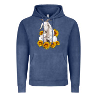 Vintage Denim goat family with sunflowers Vintage Hoodie - Artiststas