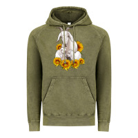 Vintage Olive goat family with sunflowers Vintage Hoodie - Artiststas
