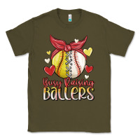 Army Green busy raising ballers Classic Tee - MaliasSmallBusiness