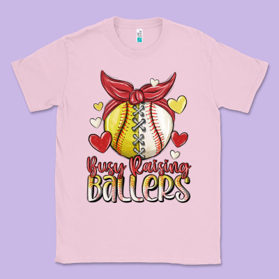 Busy Raising Ballers Classic Tee Designed By Maliassmallbusiness