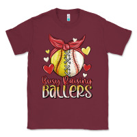 Burgundy busy raising ballers Classic Tee - MaliasSmallBusiness