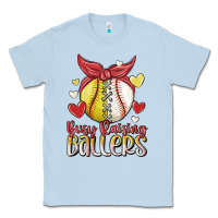 Dusty Blue busy raising ballers Classic Tee - MaliasSmallBusiness