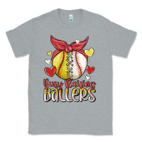 Heather Grey busy raising ballers Classic Tee - MaliasSmallBusiness