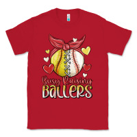 Red busy raising ballers Classic Tee - MaliasSmallBusiness