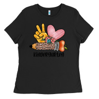 Black peace love kindergarten Ladies Tee - JahusDesignShop
