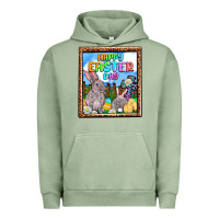 Pigment Oil Green Happy Easter Day Urban Hoodie - OliviaCreatesArt